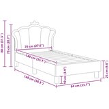 Okvir kreveta za malu djecu s naslonom Ružičasta 70 x 140 cm PU | shoptok.hr