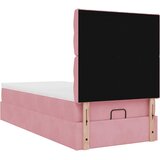  Okvir kreveta s madracima ružičasti 80x200cm baršunasti | shoptok.hr