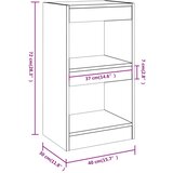 vidaXL Ormarić za knjige / sobna pregrada crni 40 x 30 x 72 cm | shoptok.hr