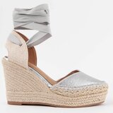 Leindia Espadrile 102787 Srebrna Cene
