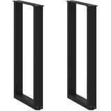  Noge za konzolni stol U-oblik 2 kom Crne 28 x (72-73) cm Čelik | shoptok.hr