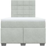  Krevet s oprugama i madracem svjetlosivi 120x190 cm baršunasti | shoptok.hr
