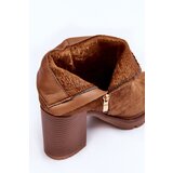 Boto Suede Heeled Boots Brown Makeline | shoptok.hr