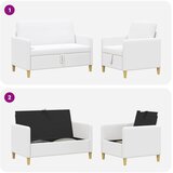  Set sofe s pohranom 2 pcs Bijela Poliester | Eponuda.com