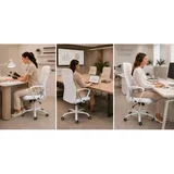 Tamar 2468 ergonomska uredska stolica od mikromreže – bijela