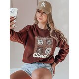 DStreet Bluza damska oversize z misiami MISOBEARS bordowa Cene