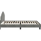  Otroški posteljni okvir z vznožjem Temno siva 90 x 190 cm Žamet, (5000104783) | Shoptok.si