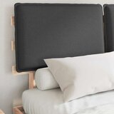 vidaXL Posteljni okvir z oblazinjenim vzglavjem z vzglavjem Temno siva | Shoptok.si