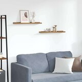  Stenska polica 2 pcs Rjava 60 x 9 x 3 cm Konstruiran les, (5000201183) | Shoptok.si
