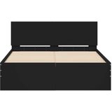 vidaXL Okvir za krevet s uzglavljem crni 135x190 cm | shoptok.hr