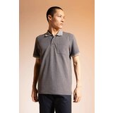 Defacto Regular Fit Polo Neck Stripe Detailed Short Sleeve T-Shirt cene