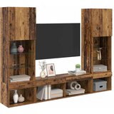 vidaXL TV stenske enote z LED z LED lučmi 5 pcs Star les 40,5 x 30 x 102 cm - - Rjava - 56.65 - 40,5 x 30 x 102 cm - 2025--Uvoz_2 | Shoptok.si