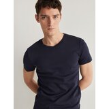 Reserved majica slim fit z v-izrezom - mornarsko modra | Shoptok.si
