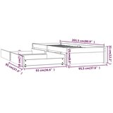  Posteljni okvir s predali bel 90x200 cm, (20647787) | Shoptok.si