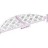  Stepenica Polumjesec 5 pcs Srebrno 60 x 18 x 2,5 cm Aluminij | shoptok.hr