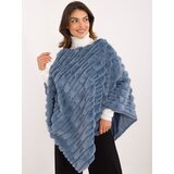 Wool Fashion Italia Poncho-AT-PN-2347.88-blue | Shoptok.si