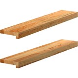  Prozorske klupice 2 kom svijetlosmeđe 80x15x2 cm masivne hrast | shoptok.hr