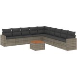  10-dijelni set vrtnih sofa od poliratana s jastucima sivi | shoptok.hr
