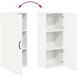 vidaXL Stenska kuhinjska omarica Visok sijaj bela 40 x 31 x 100 cm | Shoptok.si