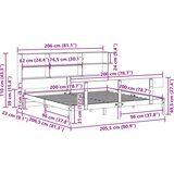 vidaXL Knjižna postelja brez vzmetnice bela 200x200 cm trdna borovina | Shoptok.si