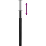  2 Teleskopske Noge za Stol Crne 710 mm-1100 mm | shoptok.hr