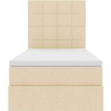  Krevet s prostorom za pohranu s LED-om Krema 90 x 190 cm | shoptok.hr