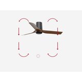 Faro 33835 - Plafonski ventilator MINI PUNT TUB S braon/crna, prečnik 90 cm + daljinski upravljač | Eponuda.com