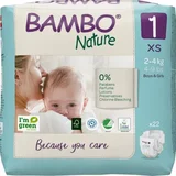 Bambo pelene Nature Eco Friendly 1, 2-4 kg, 22 kom