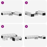  Set vanjskih sofa 9 kom. Prirodna i svjetlosiva Poliester | shoptok.hr