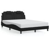  Okvir kreveta Viana s LED-om bez madraca crni 140 x 200 cm | shoptok.hr