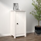 vidaXL Komoda bela 40x35x80 cm trdna borovina Cene