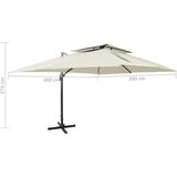  Konzolni vrtni suncobran s dvostrukim vrhom, boja pijeska 400x300 cm | shoptok.hr