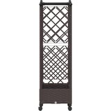  Povišeni krevet s mrežom i krovom Smeđa 124 x 40 x 129 cm PP | shoptok.hr