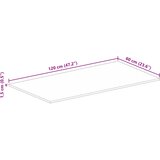 Stolna ploča 120x60x1,5 cm pravokutna masivno grubo drvo manga | Eponuda.com