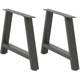  Noge za klubsko mizico v obliki črke A, 2 kosa, antracitne, 70 x (42-43) cm, jeklo, (22123858) | Shoptok.si