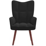  Stolica za opuštanje crna baršunasta | shoptok.hr