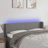 vidaXL LED posteljno vzglavje temno sivo 147x16x78/88 cm blago Cene