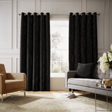 Hyperion Črne izolacijske zavese iz šenilje v kompletu 2 ks 229x183 cm Selene Luxury Chenille – | Shoptok.si