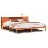 Krevet s regalom za knjige bez madraca 200x200 cm od borovine | shoptok.hr