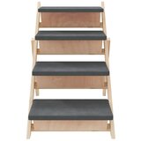 Stepenice za pse sive 105 x 47 cm od masivne jelovine | Eponuda.com