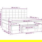  Box spring postelja z vzmetnico temno siva 200x200 cm žamet, (20898536) | Shoptok.si