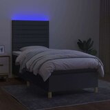  Krevet box spring s madracem LED tamnosivi 90x190 cm tkanina | shoptok.hr