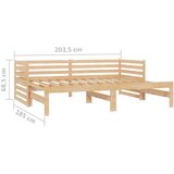  Izvlečna dnevna postelja trdna borovina 2x(90x200) cm, (20606190) | Shoptok.si