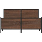  Metalni okvir kreveta bez madraca smeđa boja hrasta 140x190 cm | shoptok.hr