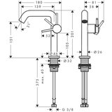 Hansgrohe 73340670 tecturis s coolstart ecosmart+ 150 click-clack visoka armatura za umivalnik | Shoptok.si