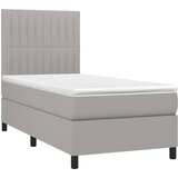  Okvir kreveta s oprugama i madrac svjetlosivi 80x200cm tkanina | shoptok.hr