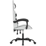  Okretna igraća stolica bijelo-crna od umjetne kože | shoptok.hr