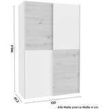 Mömax Omara Z Drsnimi Vrati Ohio New, Bela, Hrast, Š. 120 Cm | Shoptok.si