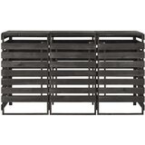  Trojna lopa za smetnjake 210x75x121 cm barvana trdna borovina | Shoptok.si