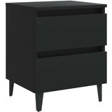  Nočna omarica 2 kosa črna 40x35x50 cm iverna plošča, (20624201) | Shoptok.si